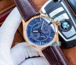 Replica Vacheron Constantin Fiftysix Day Date Rose Gold Watch Blue Dial - Swiss Grade